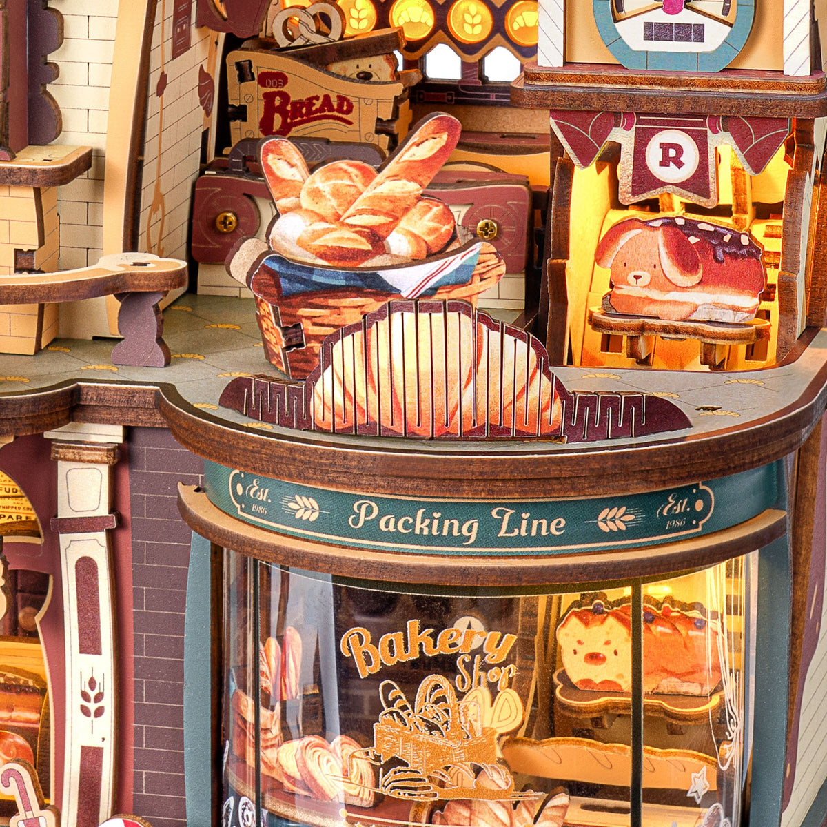 ROKR 3D-Holz-Puzzle Dream Bread Factory