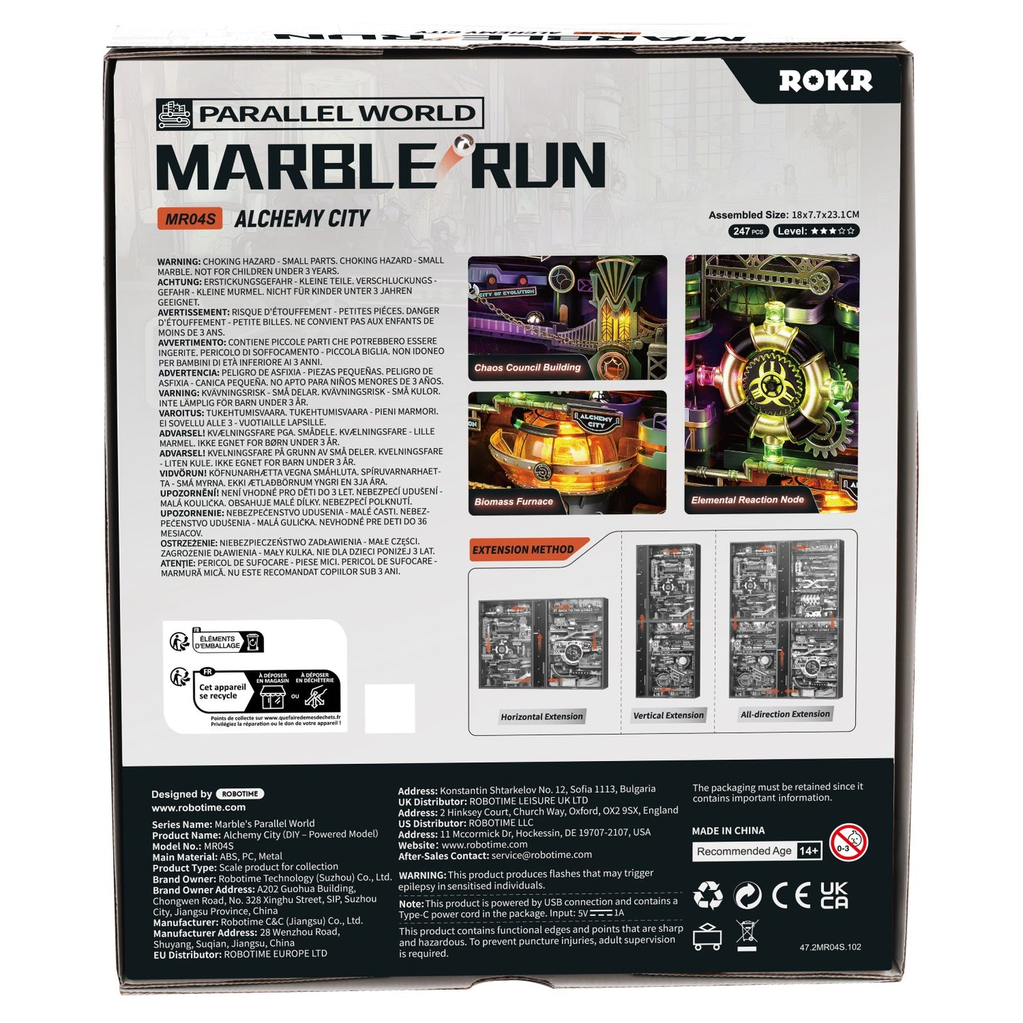 ROKR 3D-Puzzle Marble-Run "Alchemy City"