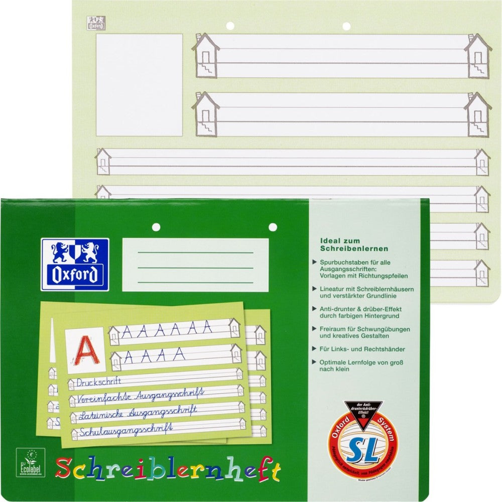 Oxford Schreiblernheft / A4 / quer / 16 Blatt / Lineatur SL / liniert