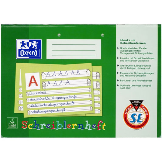 Oxford Schreiblernheft / A4 / quer / 16 Blatt / Lineatur SL / liniert