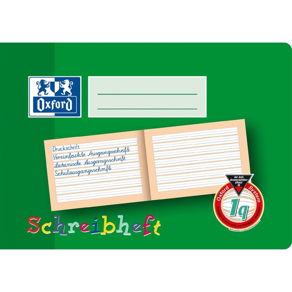 Oxford Schreibheft / A5 / quer / 16 Blatt / Lineatur 1q / liniert