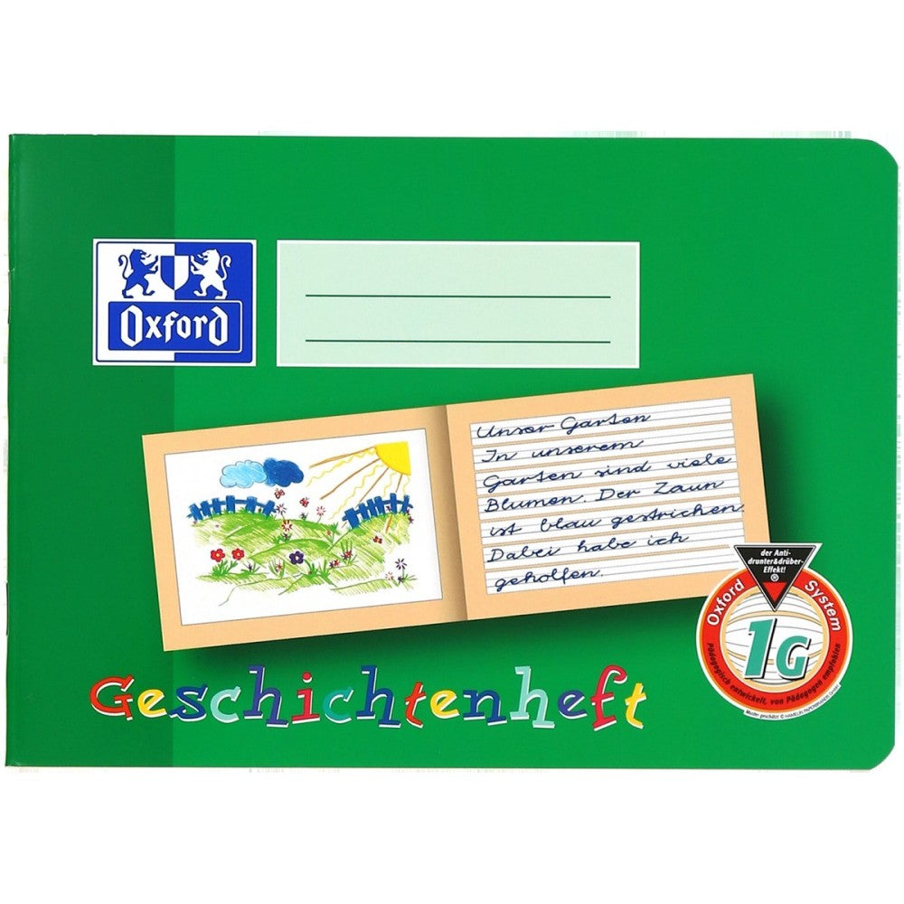 Oxford Geschichtenheft / A5 / quer / 16 Blatt / Lineatur 1 / liniert