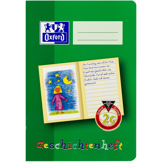 Oxford Geschichtenheft / A5 / 16 Blatt / Lineatur 2G / liniert