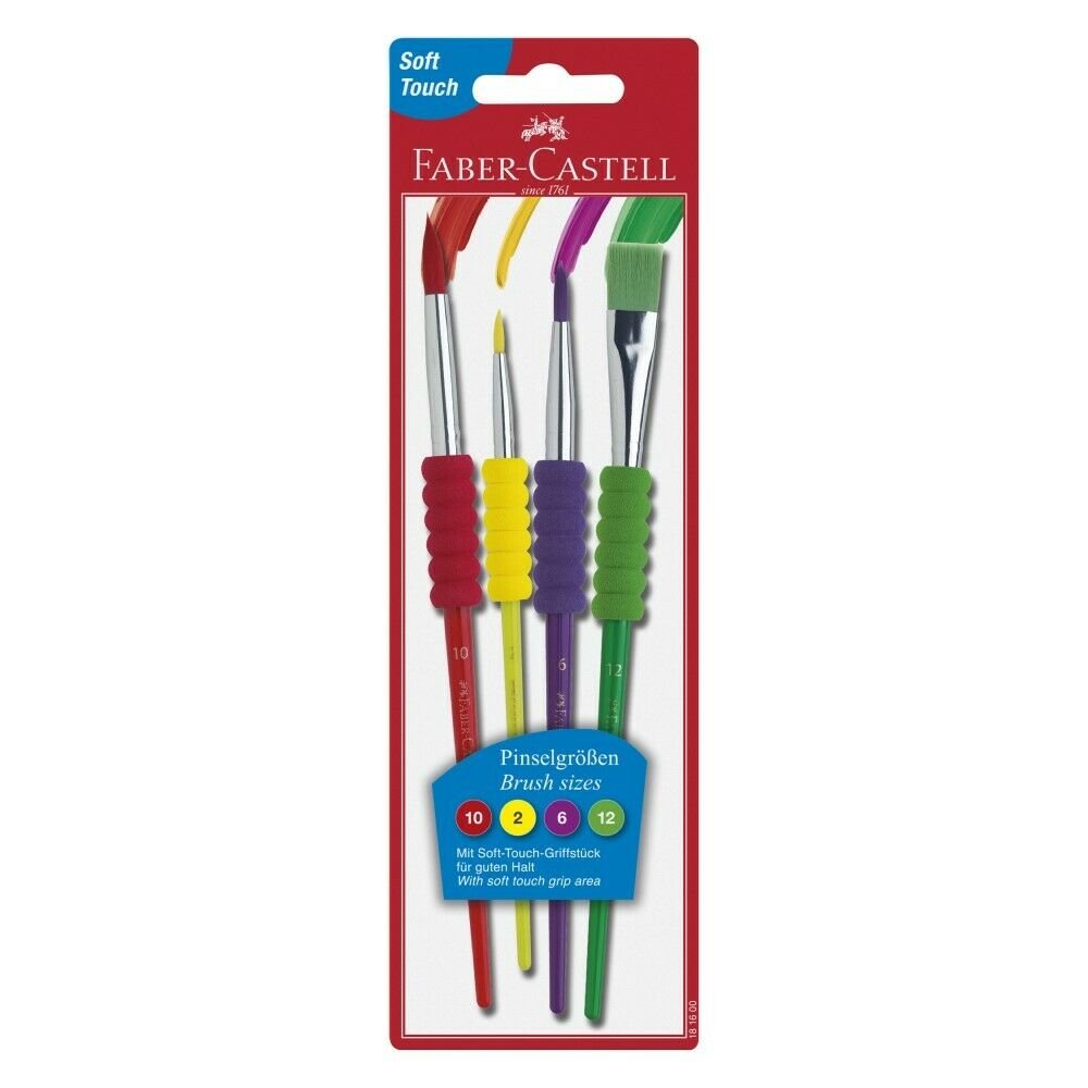 Faber Castell Schulpinsel 4er-Set Soft Touch