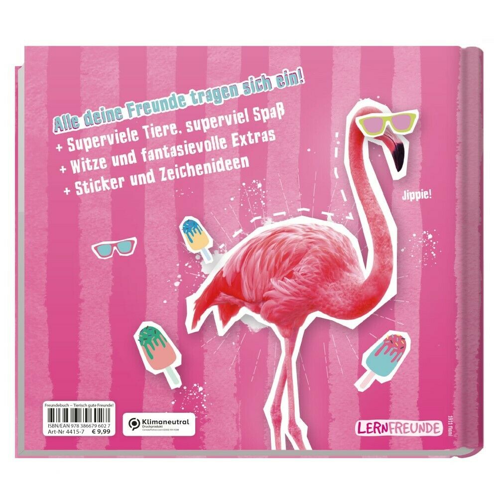 Häfft Freundebuch tierisch gute Freunde [Flamingo]