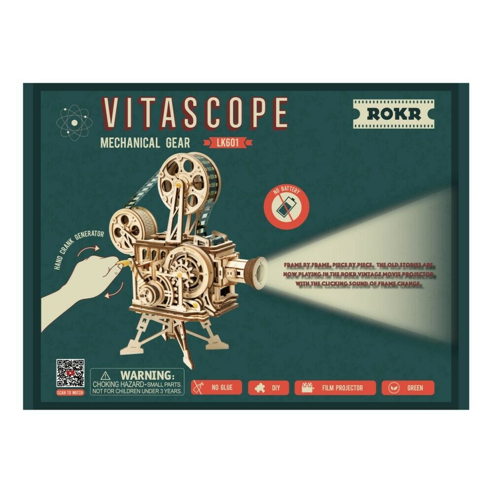 ROKR 3D-Holz-Puzzle Filmprojektor "Vitascope" Modellbausatz