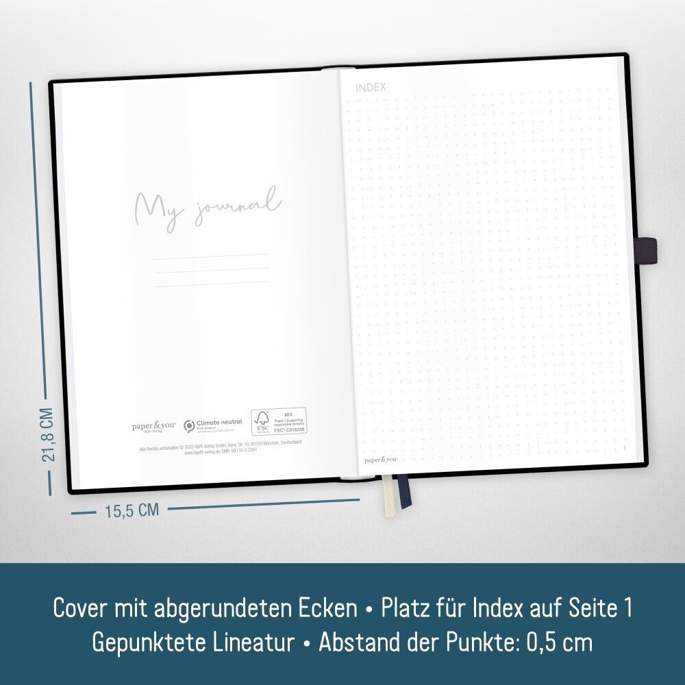 paper&you Journal Premium A5 / gepunktet / New Adventures / Häfft-Verlag