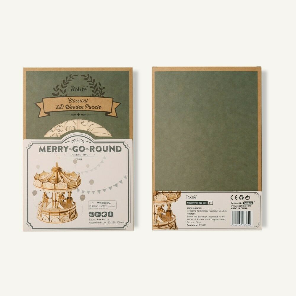 Rolife 3D-Holz-Puzzle "Merry-Go-Round" Karussell