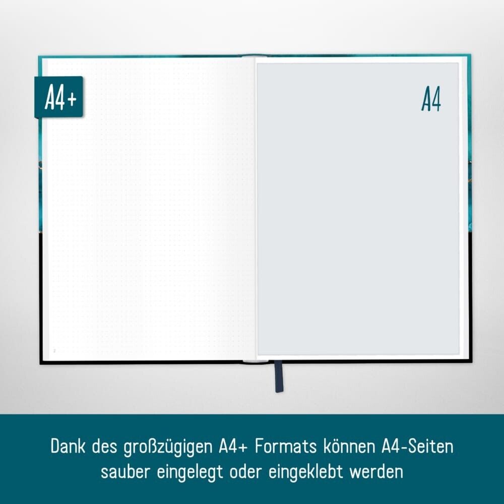 paper&you Journal / A4+ / dotted / Shiny Teal / Häfft-Verlag