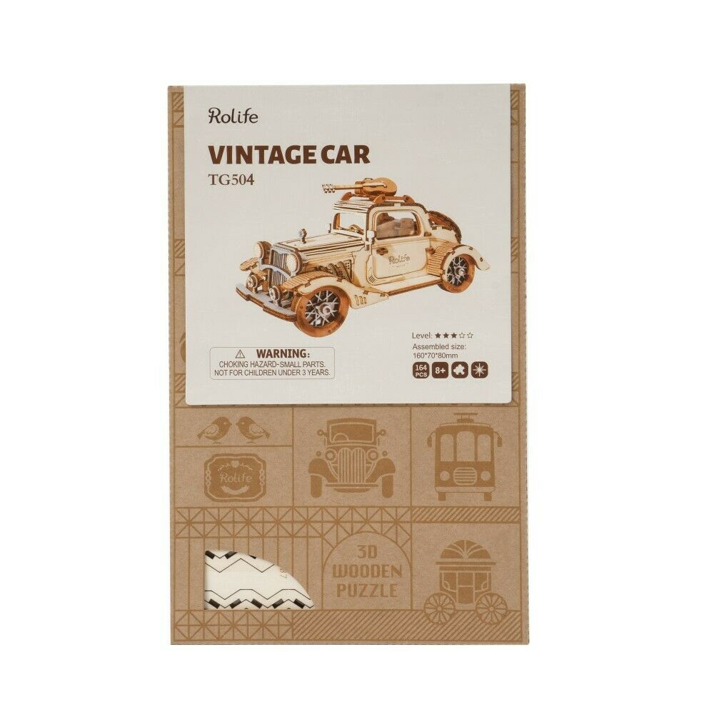 Rolife 3D-Holz-Puzzle "Vintage Car"