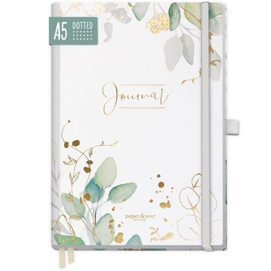 paper&you Journal Premium / dotted / A5 / Blattgold / Häfft-Verlag
