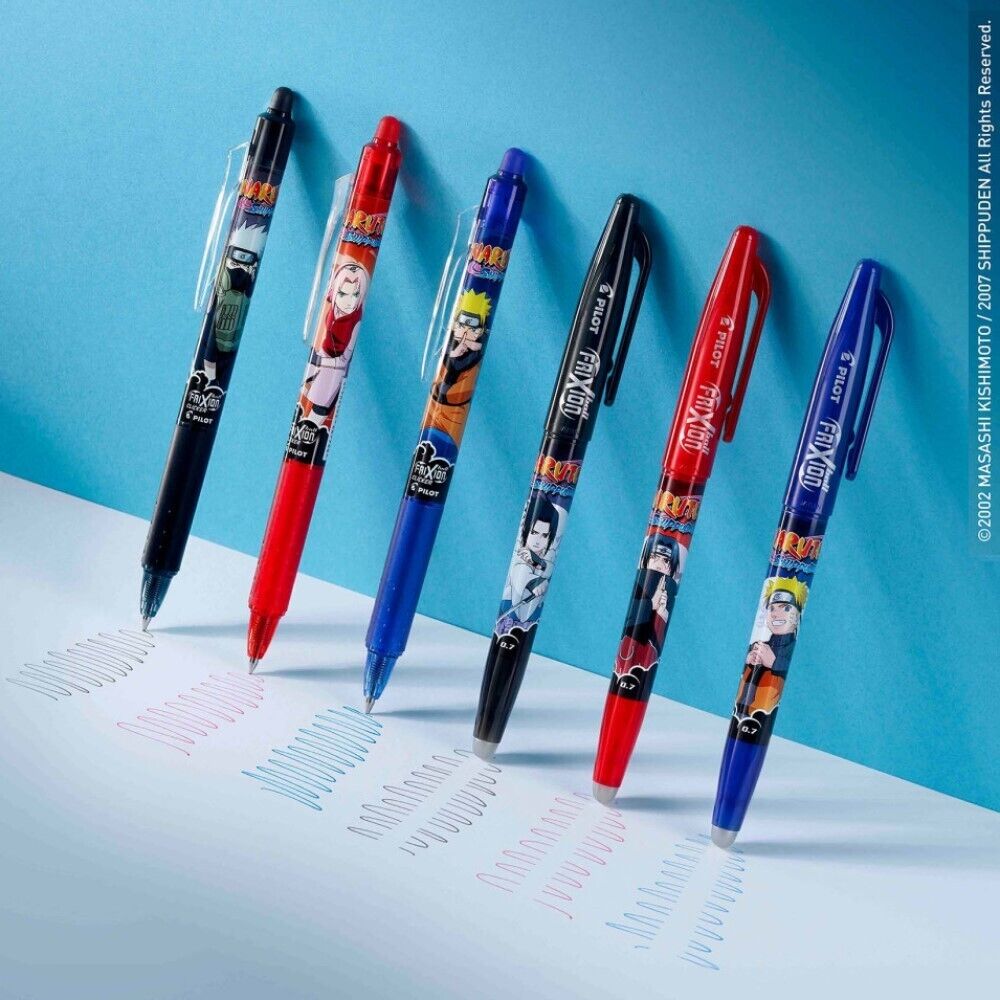 Pilot / Frixion Ball / Tintenroller / Naruto Limited Edition / 6-er Set / 0,35mm