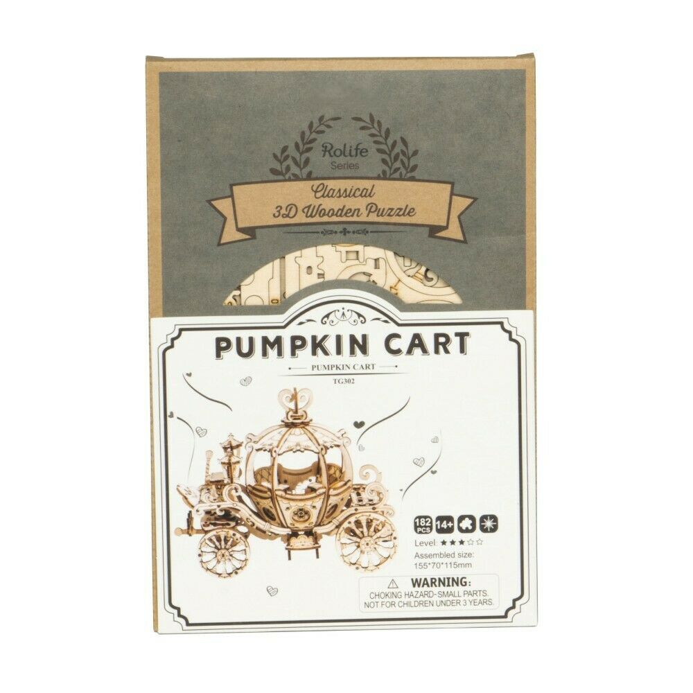Rolife 3D-Holz-Puzzle "Pumpkin Cart"