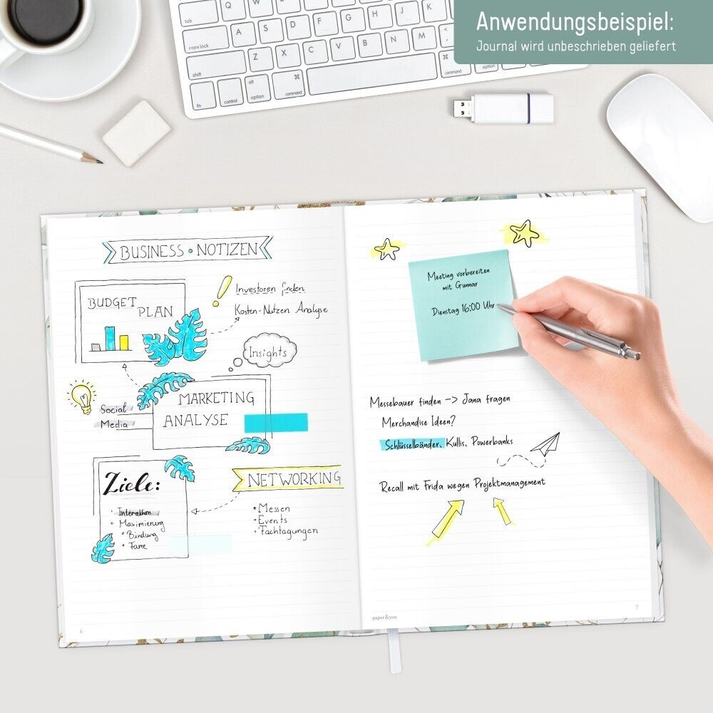 paper&you Journal A4+ / liniert / Blattgold / Häfft-Verlag
