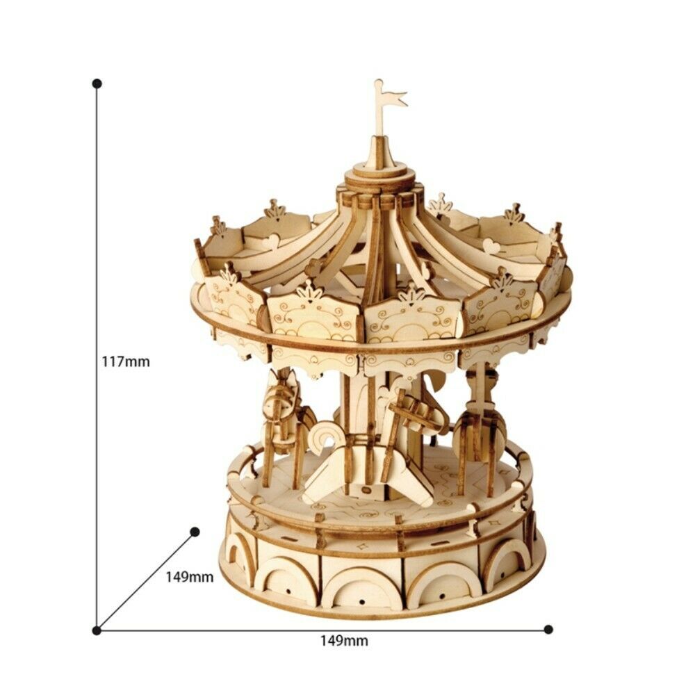 Rolife 3D-Holz-Puzzle "Merry-Go-Round" Karussell