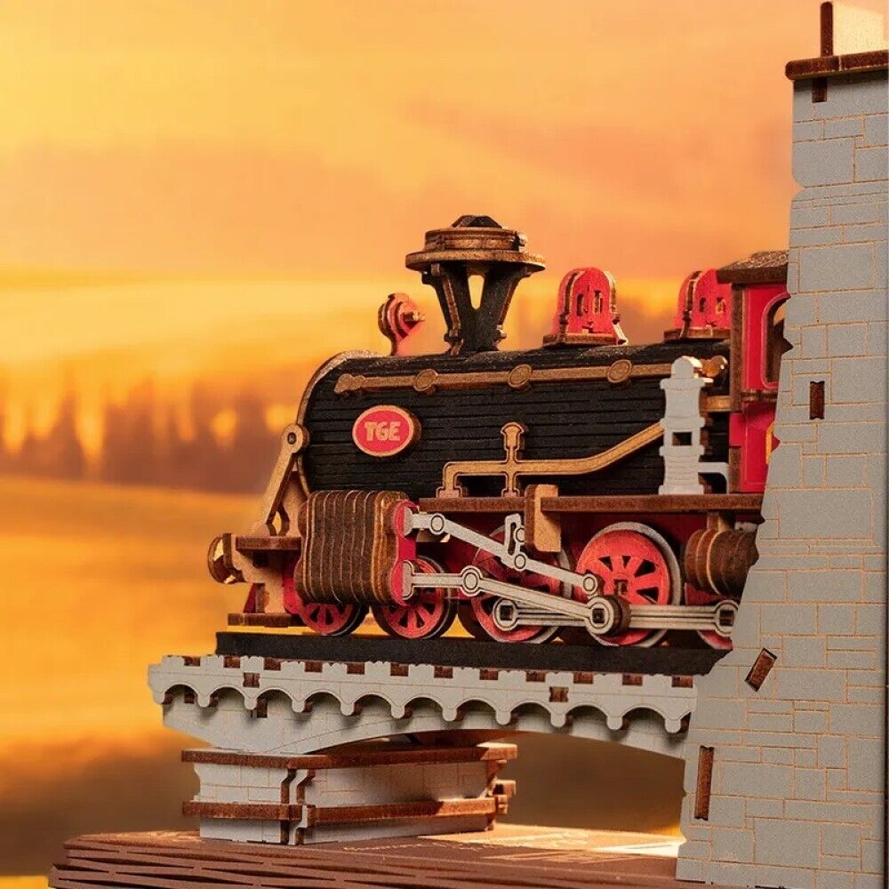 Rolife 3D-Holz-Puzzle Century Train - Buchstütze