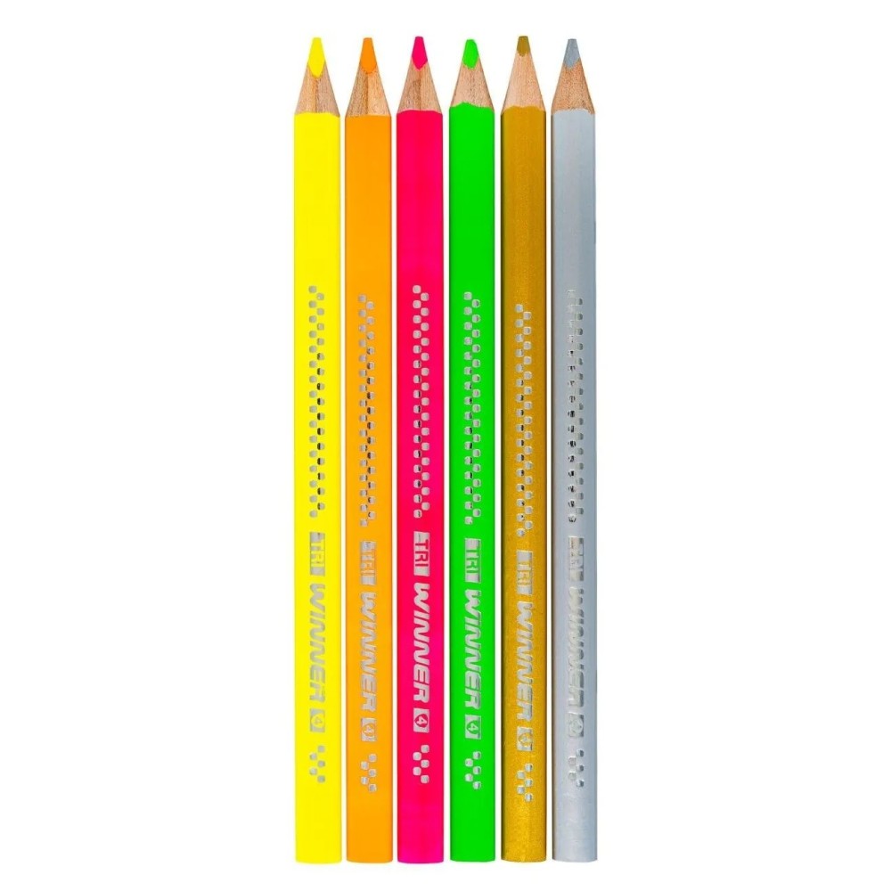 Eberhard Faber Buntstifte TRI Winner / 6er Etui Leuchtfarben
