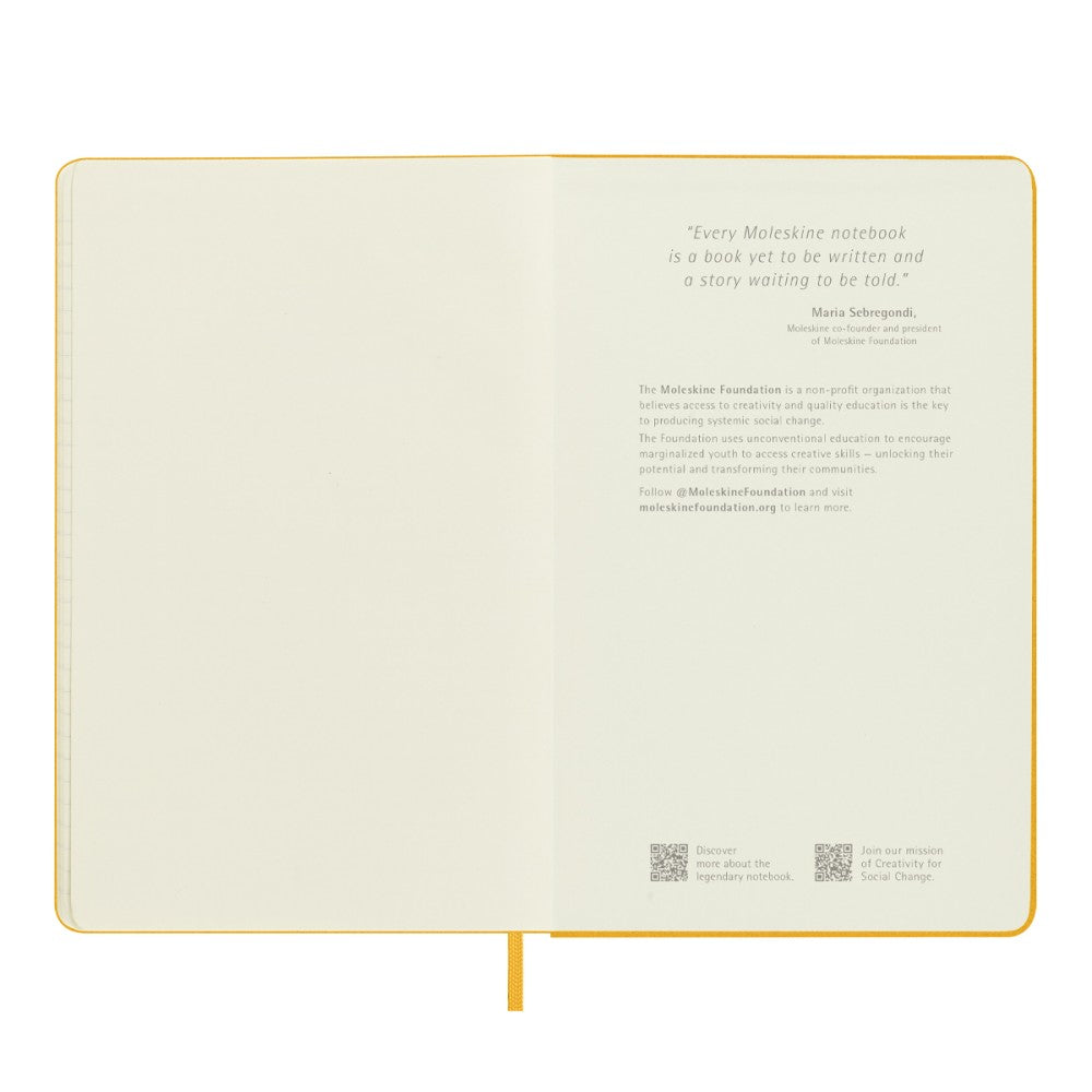 Moleskine Notizbuch Hardcover Stoffeinband Large / A5 / liniert / orangegelb