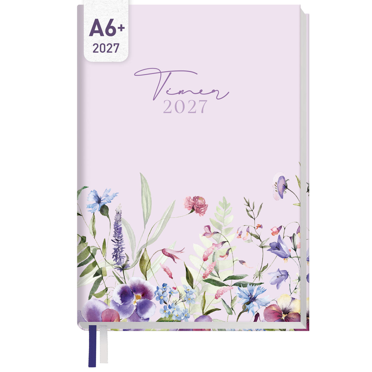 Coveransicht von Häfft Chäff-Timer Mini Kalender 2027 A6+ im Motiv „Blütentraum“.