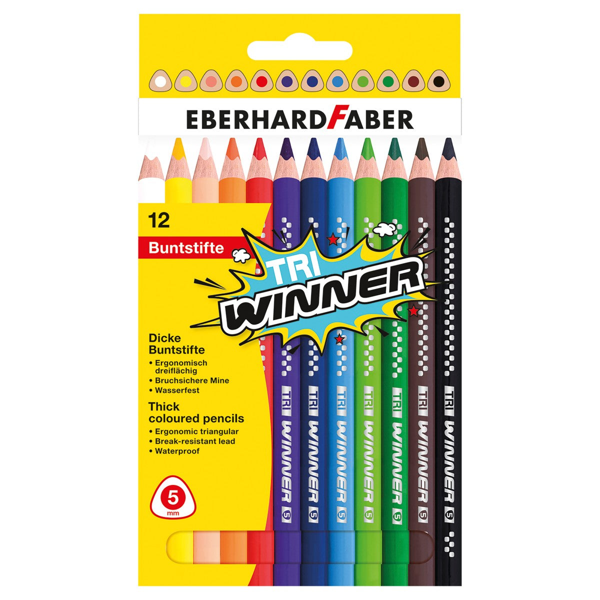 Eberhard Faber Farbstifte TRI Winner 12er-Kartonetui