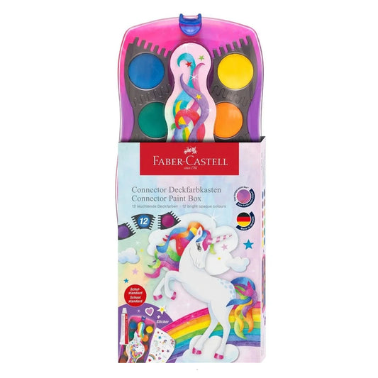 Faber Castell Farbkasten Connector / Einhorn-Edition / 12 Farben