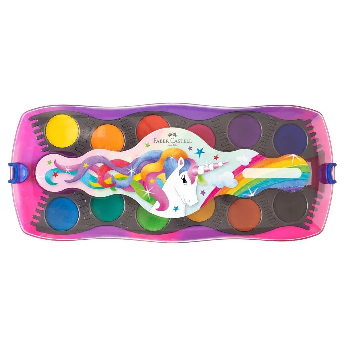 Faber Castell Farbkasten Connector / Einhorn-Edition / 12 Farben