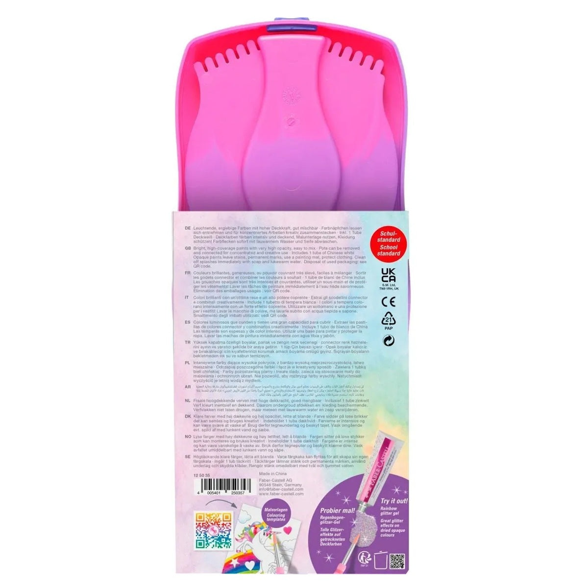 Faber Castell Farbkasten Connector / Einhorn-Edition / 12 Farben