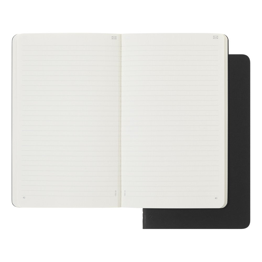 Moleskine Smart Cahier Notizhefte Schwarz Large Liniert 2er Set