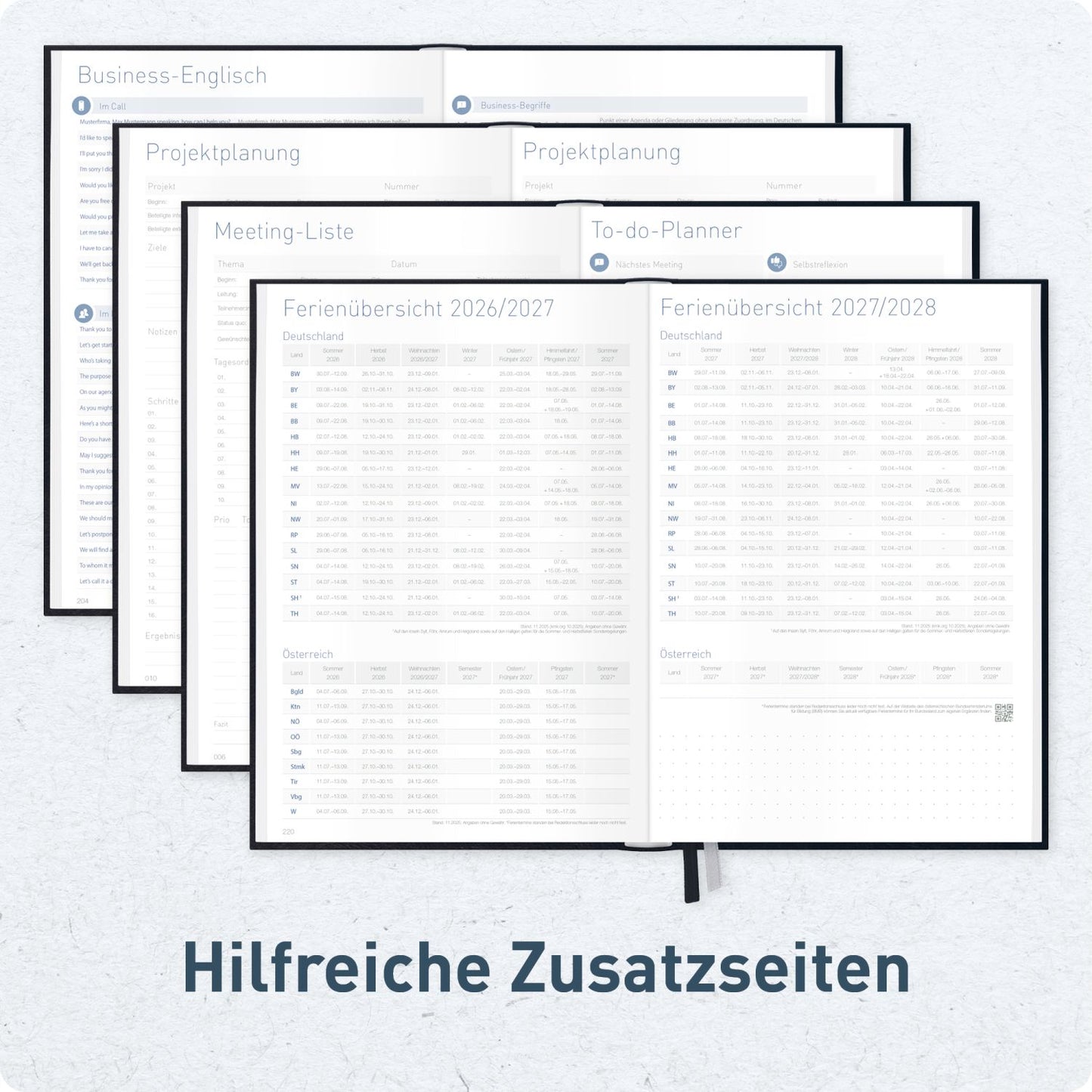 Business-Timer 2026/2027 / 17 Monate / A5 / Schwarz / Häfft-Verlag