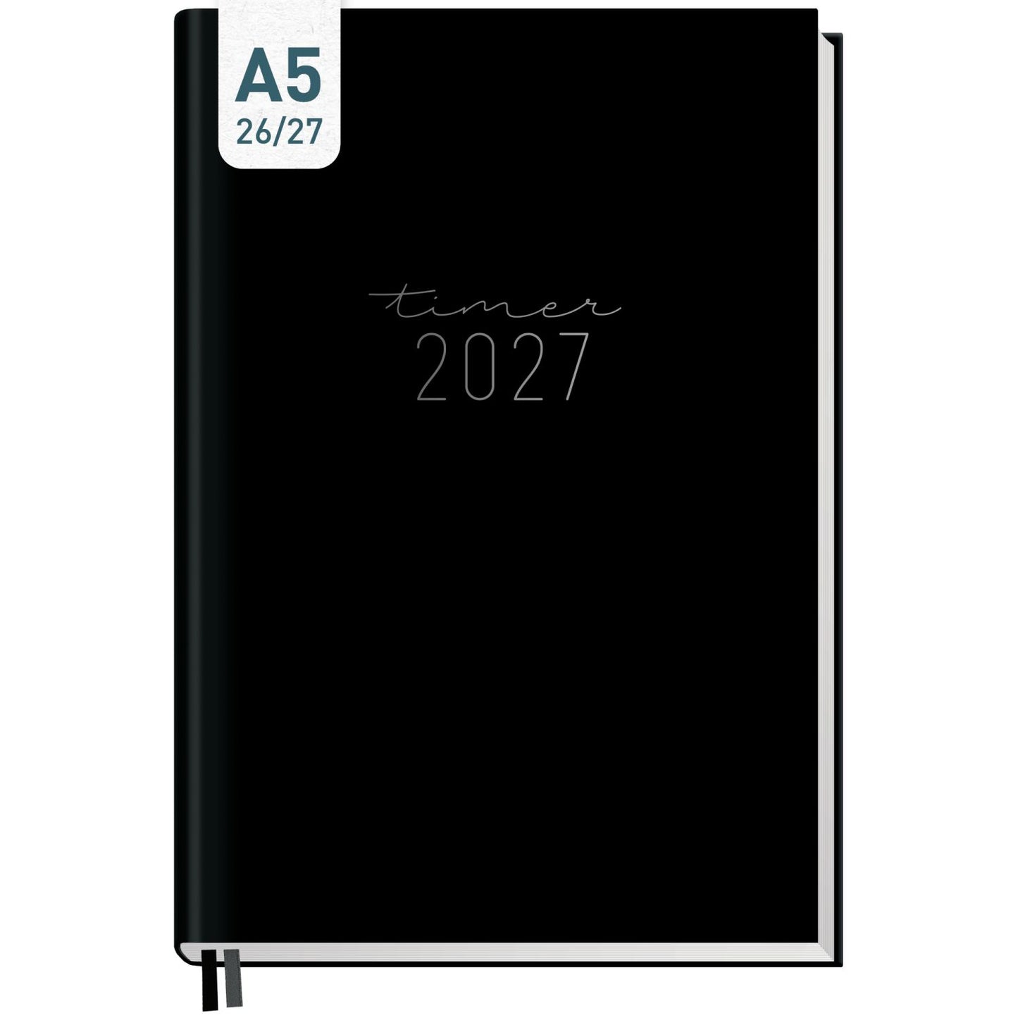 Chäff-Timer 2026/2027 / 17 Monate / A5 / Black Edition / Häfft-Verlag