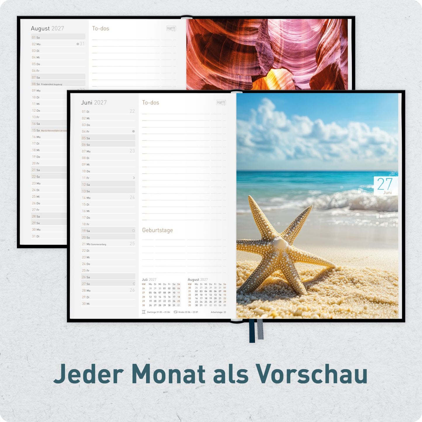 Chäff-Timer 2026/2027 / 17 Monate / A5 / Black Edition / Häfft-Verlag