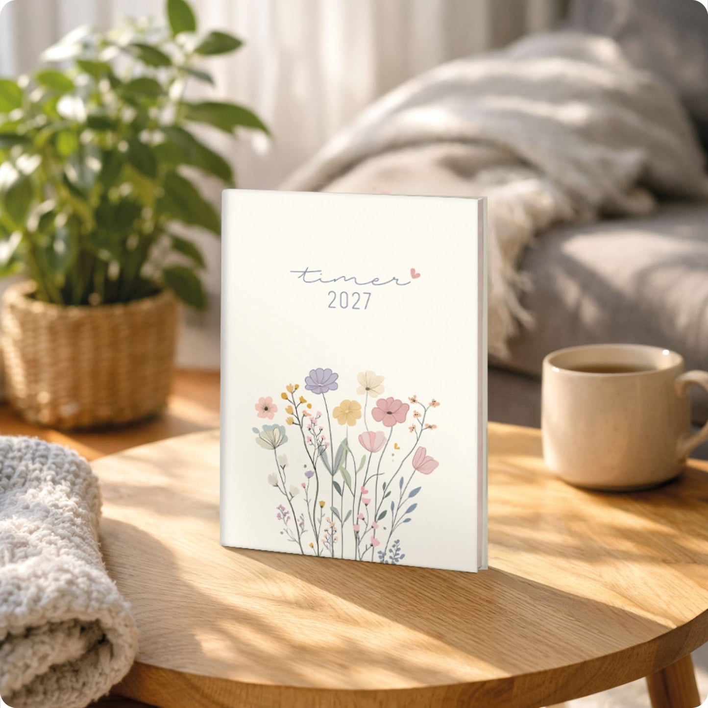 Chäff-Timer 2026/2027 / 17 Monate / A5 / Flower Joy / Häfft-Verlag