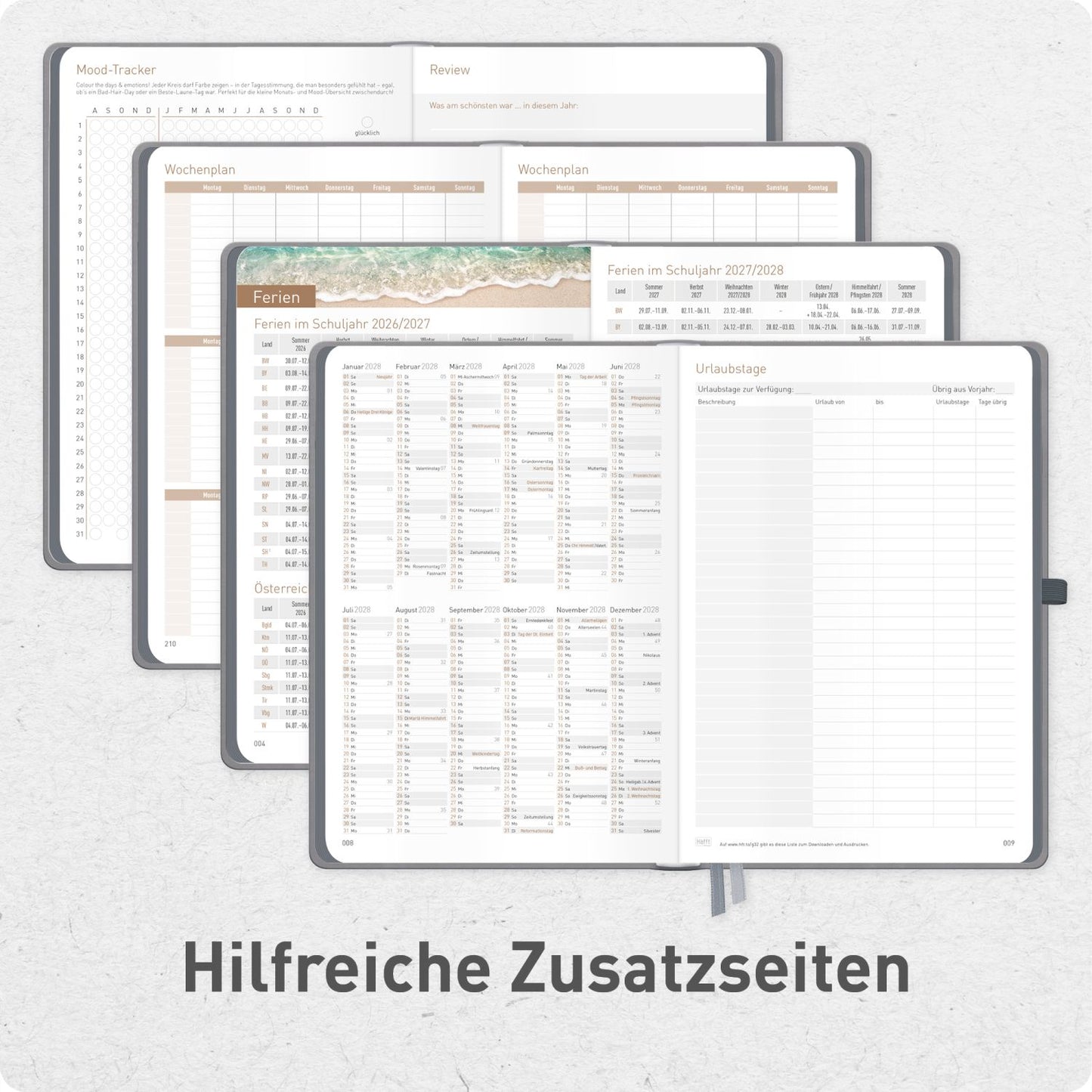Chäff-Timer Deluxe 2026/2027 / 17 Monate / A5 / Grey Edition / Häfft-Verlag