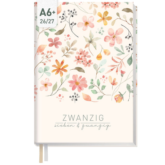 Chäff-Timer Mini 2026/2027 / 17 Monate / A6+ / Wild Blossoms / Häfft-Verlag