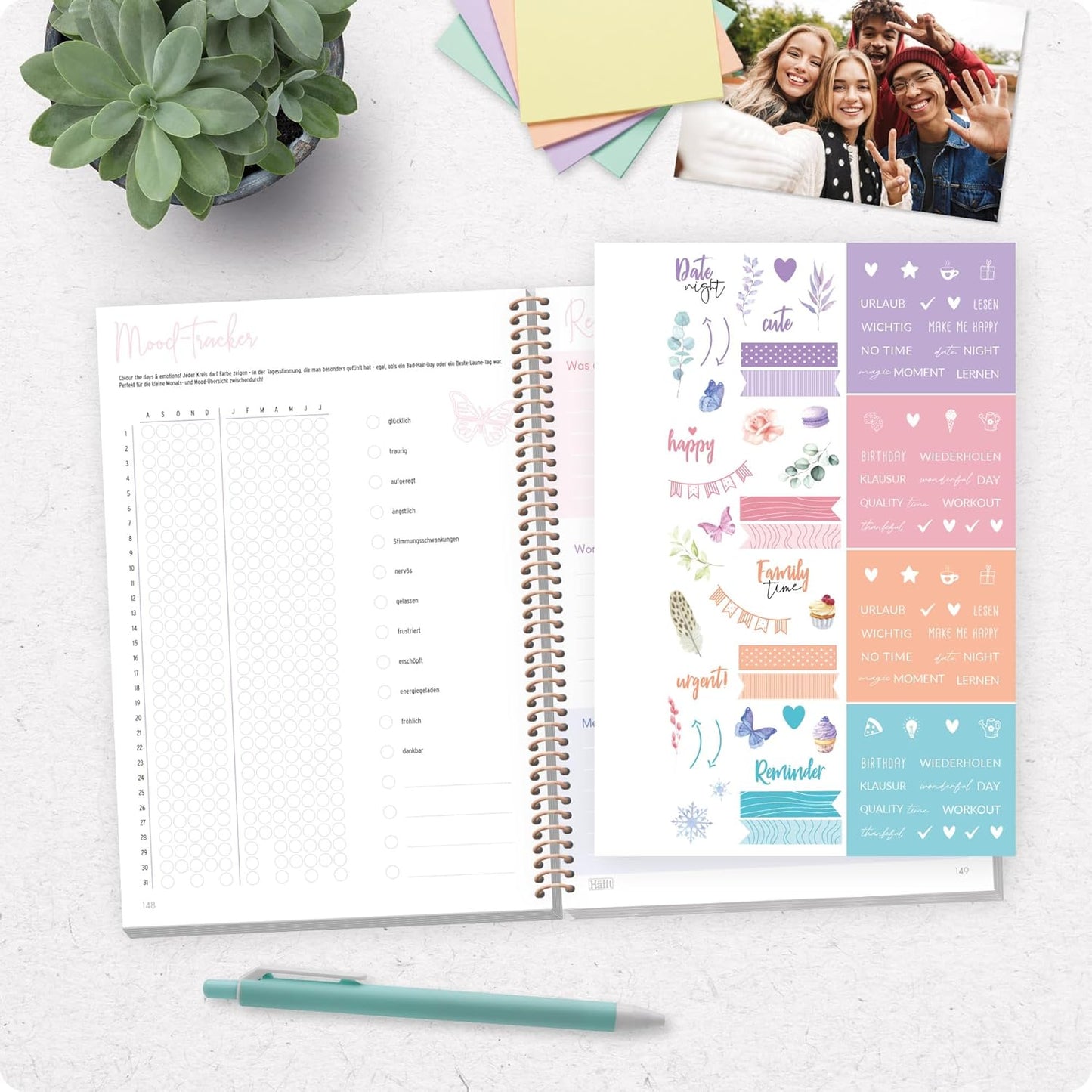 Häfft College-Timer - Schülerkalender 2026/2027 / A5 / Poppy / Häfft-Verlag