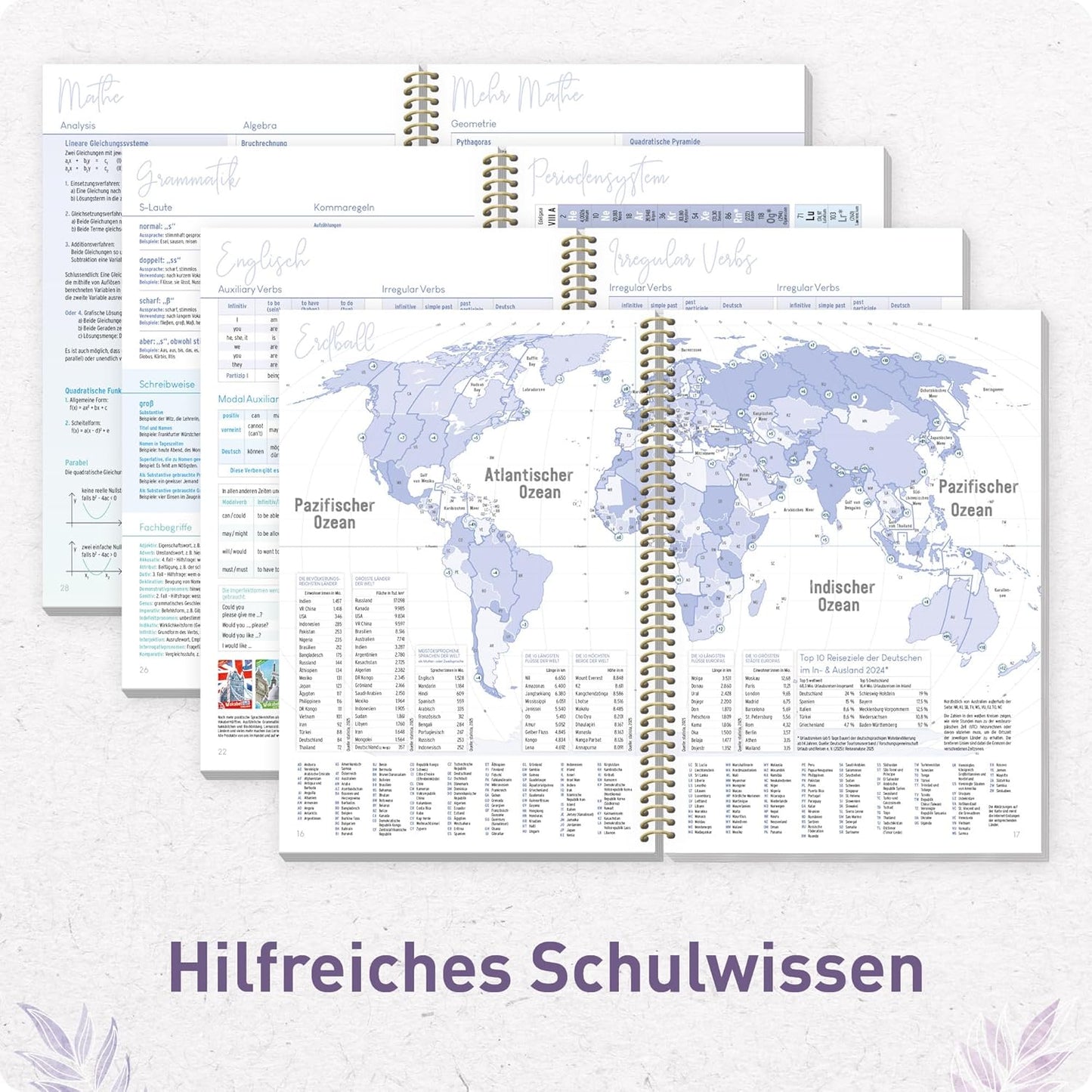 Häfft College-Timer - Schülerkalender 2026/2027 / A5 / Purple Leaves / Häfft-Verlag