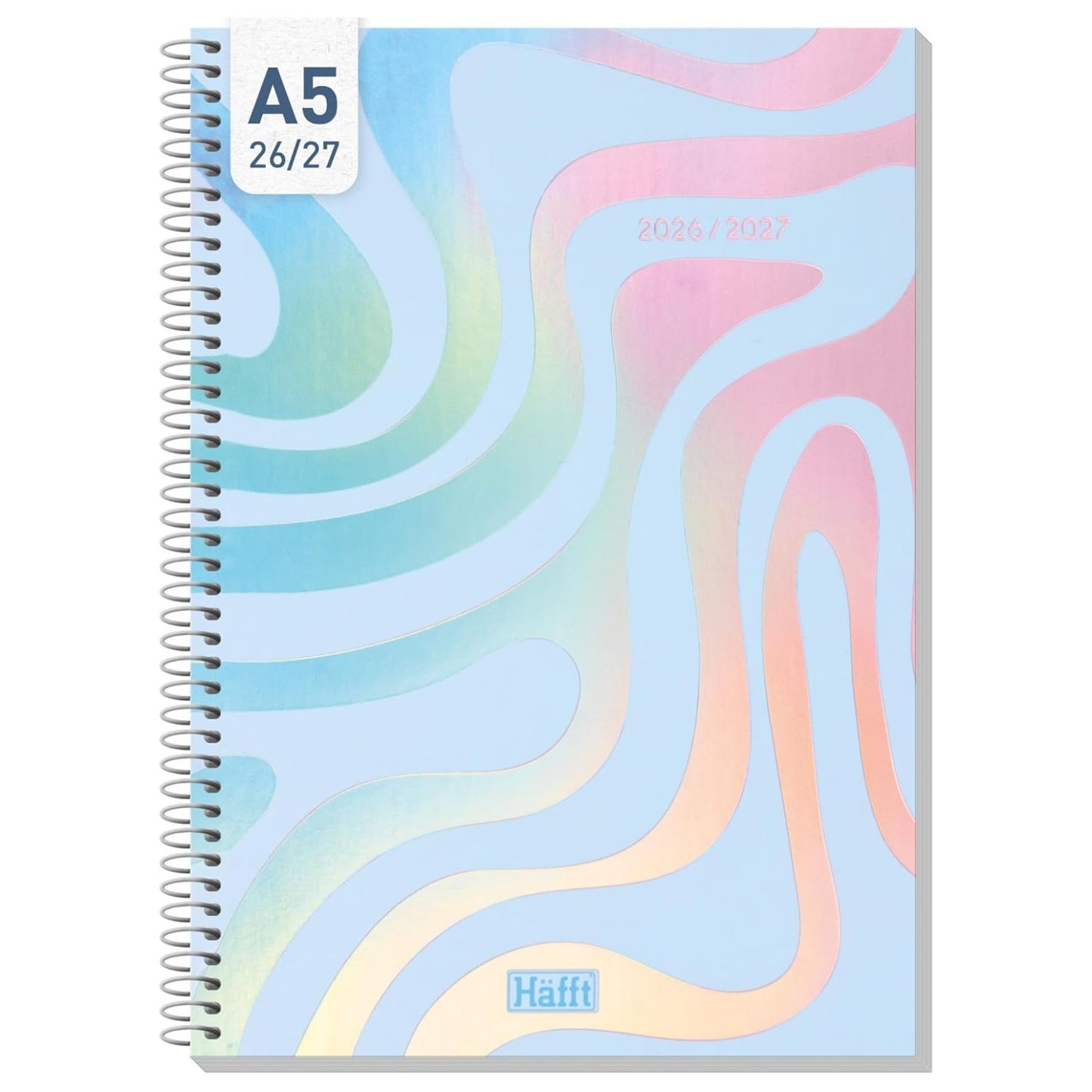 Häfft College-Timer - Schülerkalender 2026/2027 / A5 / Shiny Waves / Häfft-Verlag