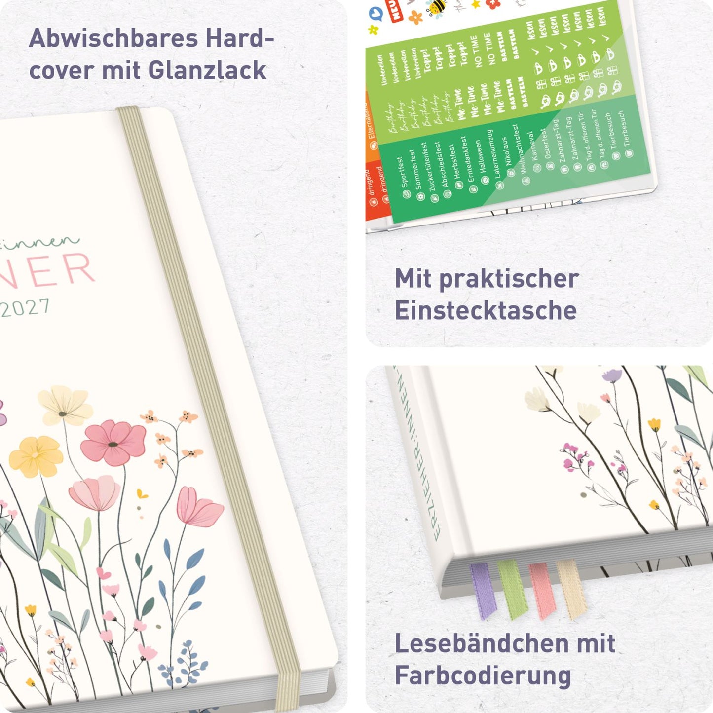Häfft Erzieher-Planer 2026/2027 / A5+ / Flower Joy