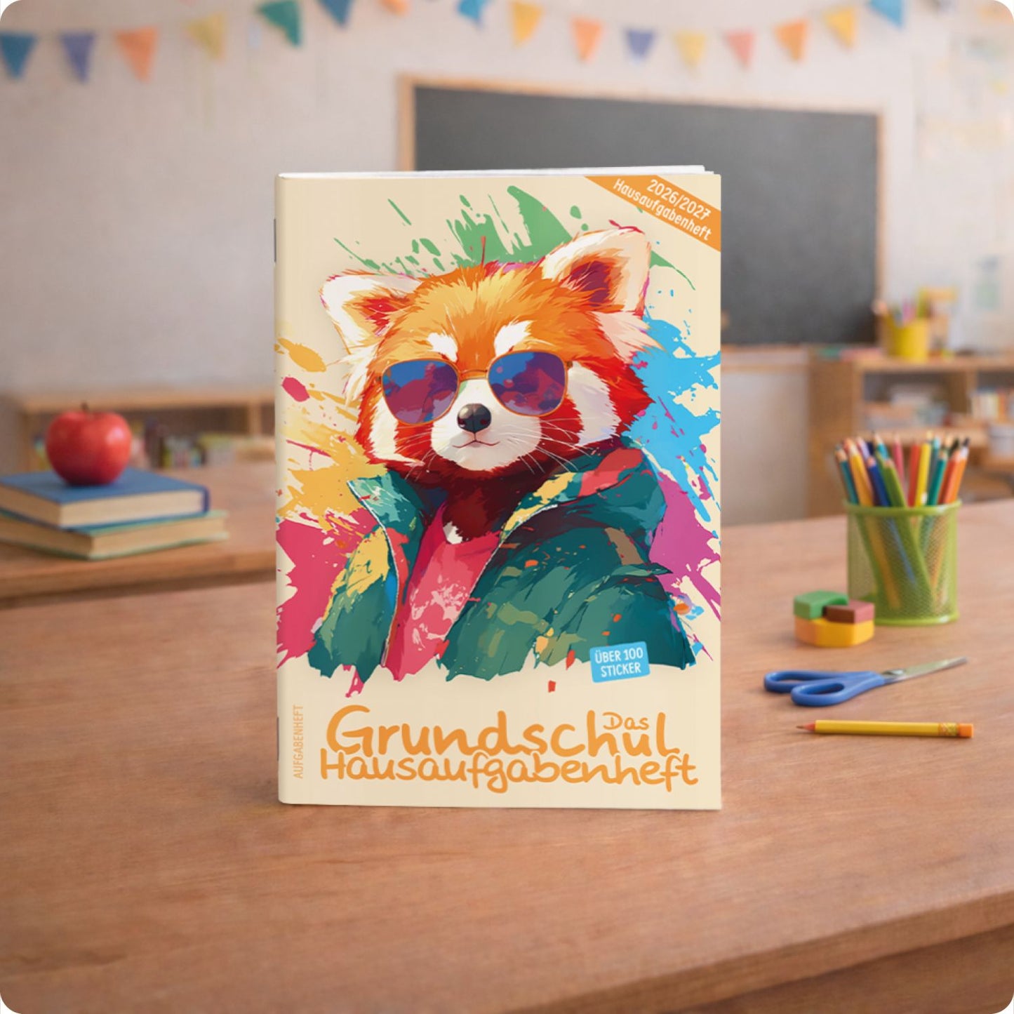 Das Grundschul-Hausaufgabenheft 2026/2027 / A5 / Cool Panda / Häfft-Verlag