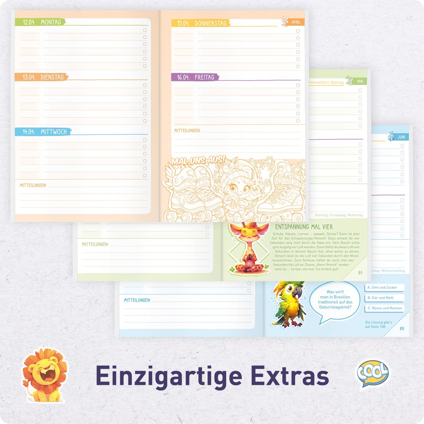 Das Grundschul-Hausaufgabenheft 2026/2027 / A5 / Cute Cat / Häfft-Verlag