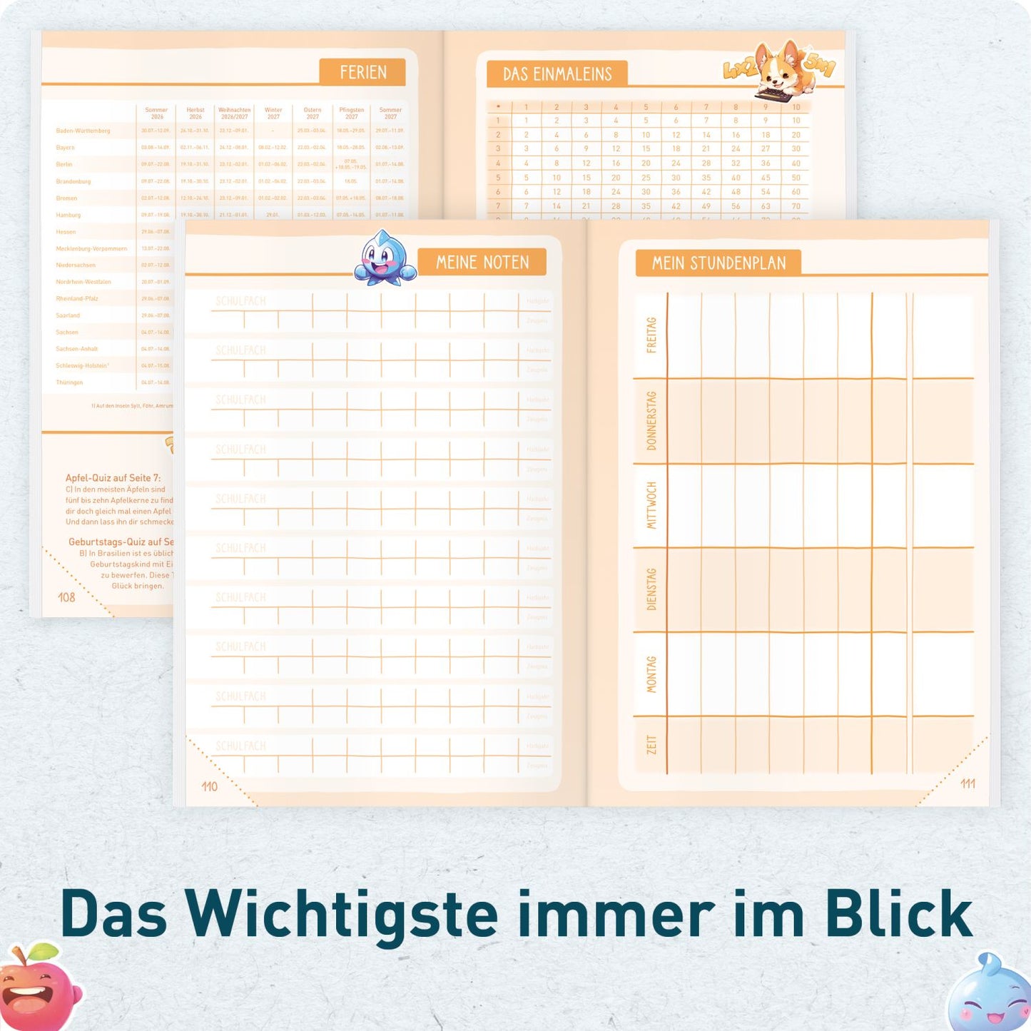 Das Grundschul-Hausaufgabenheft 2026/2027 / A5 / Leopard / Häfft-Verlag