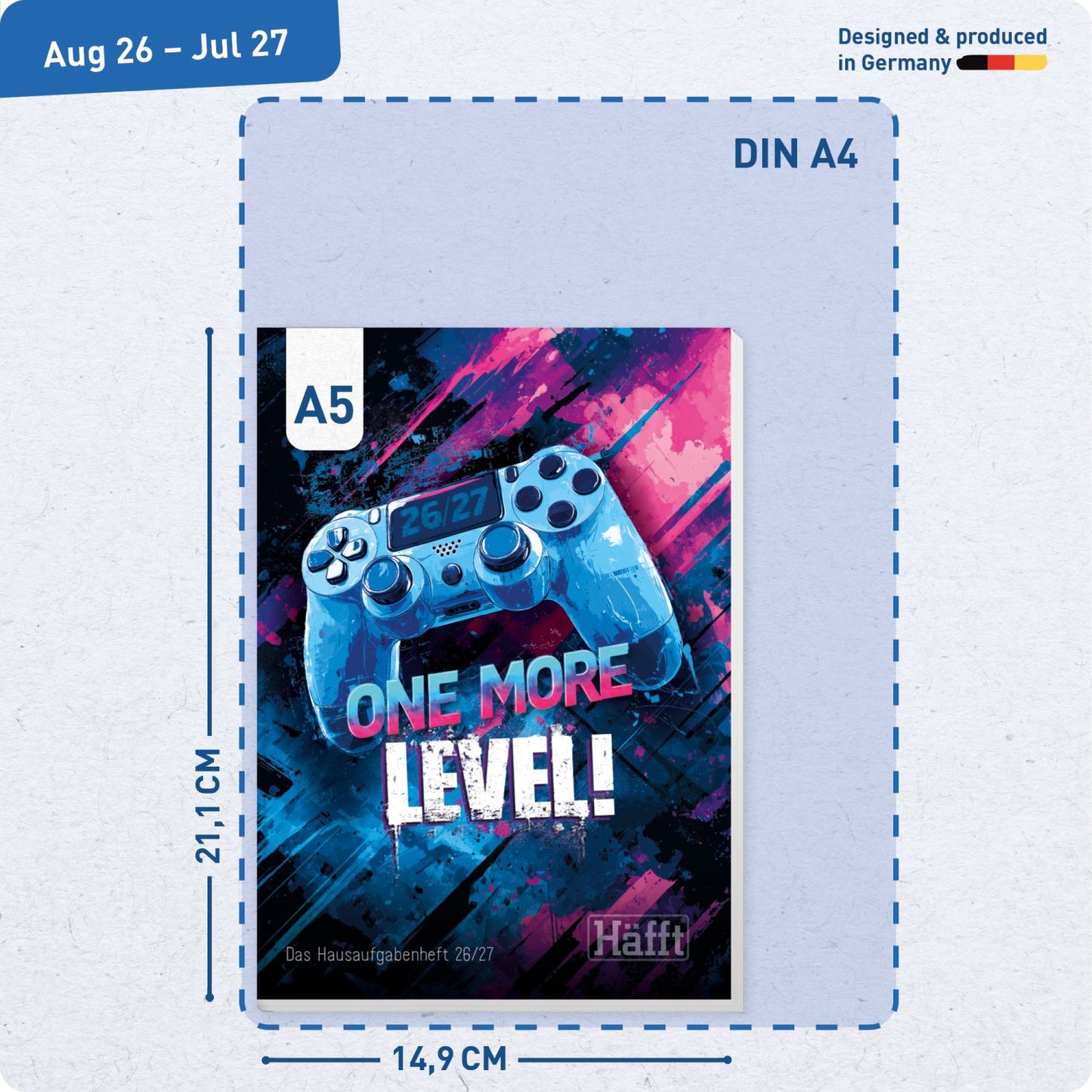 Häfft Original 2026/2027 / A5 / One more Level! / Häfft-Verlag