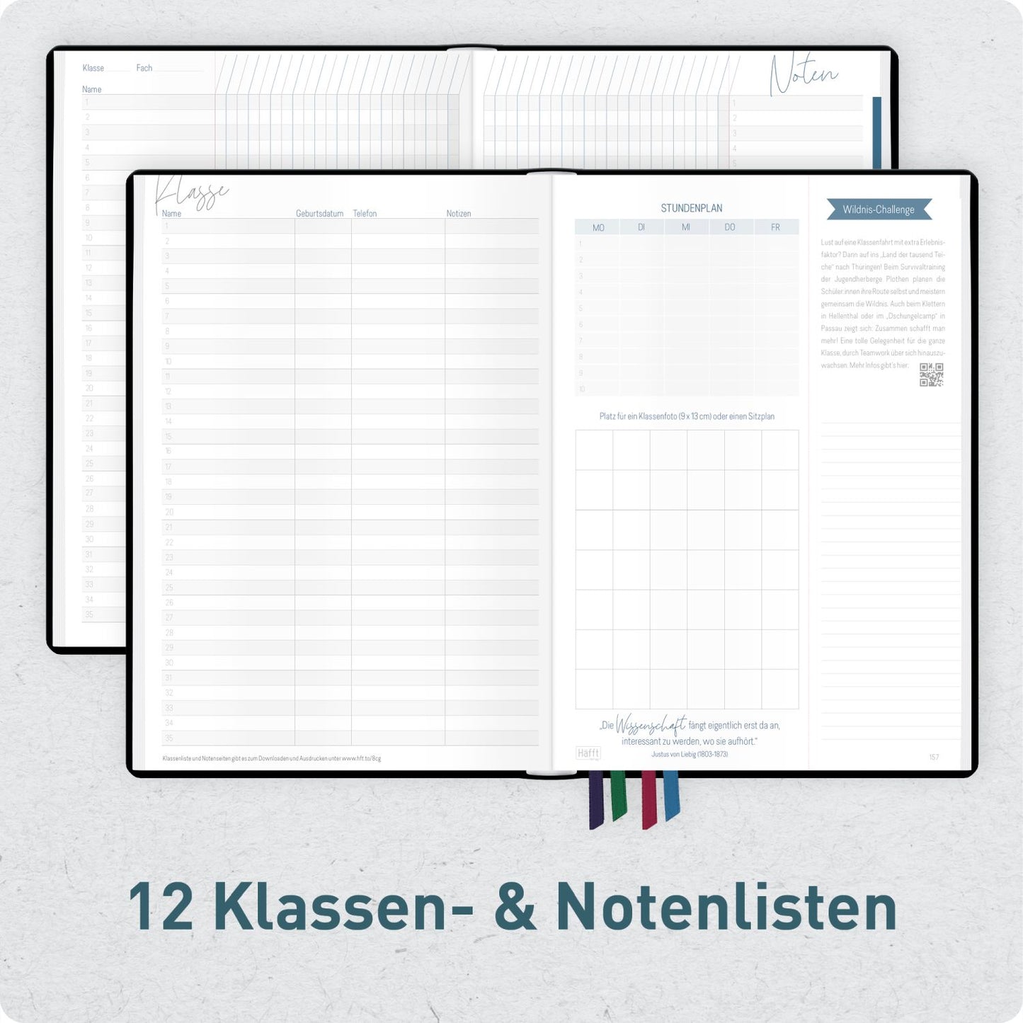 Häfft Lehrer-Planer 2026/2027 / A5+ / Black Edition