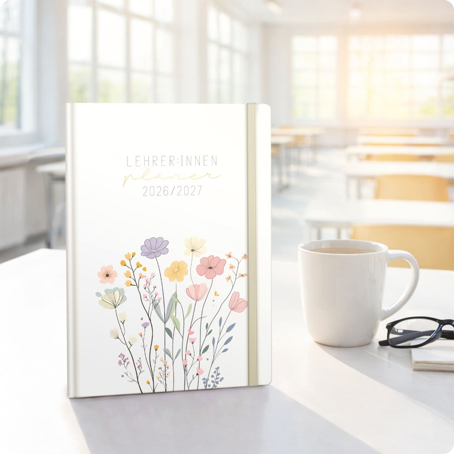 Häfft Lehrer-Planer 2026/2027 / A5+ / Flower Joy