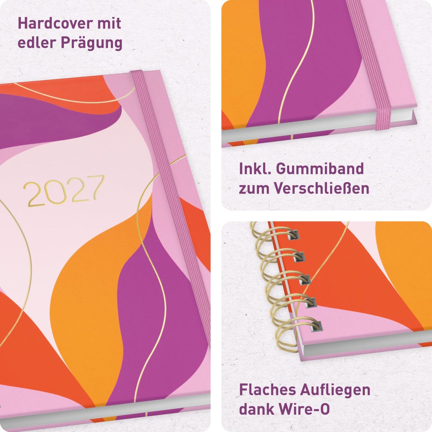 Lieblings-Timer 2026/2027 / 17 Monate / A5 / Color Love / Häfft-Verlag