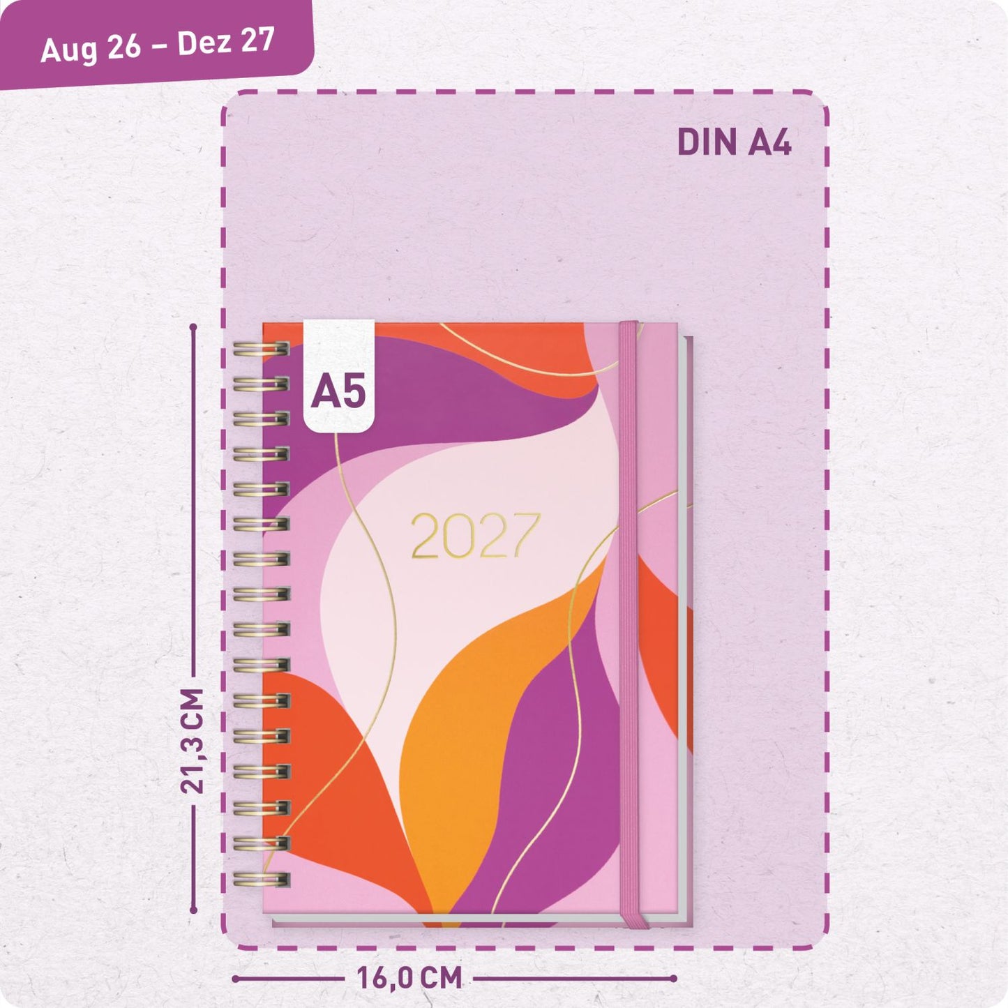 Lieblings-Timer 2026/2027 / 17 Monate / A5 / Color Love / Häfft-Verlag