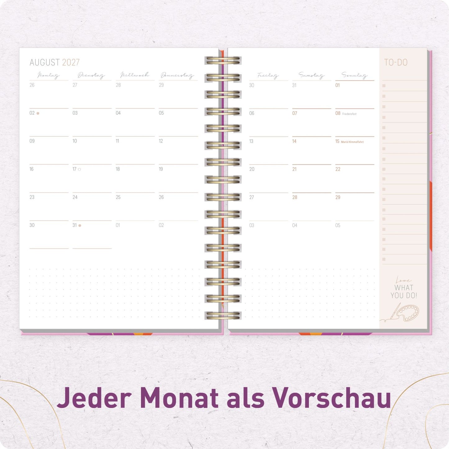 Lieblings-Timer 2026/2027 / 17 Monate / A5 / Color Love / Häfft-Verlag