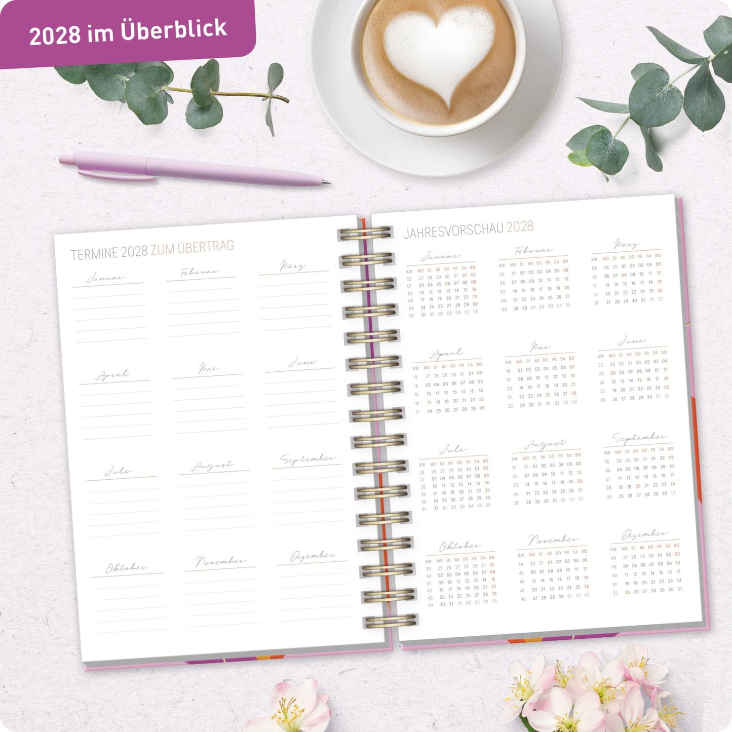 Lieblings-Timer 2026/2027 / 17 Monate / A5 / Color Love / Häfft-Verlag