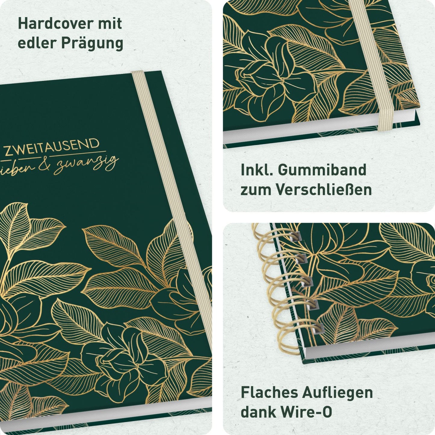 Lieblings-Timer 2026/2027 / 17 Monate / A5 / Golden Leaves / Häfft-Verlag
