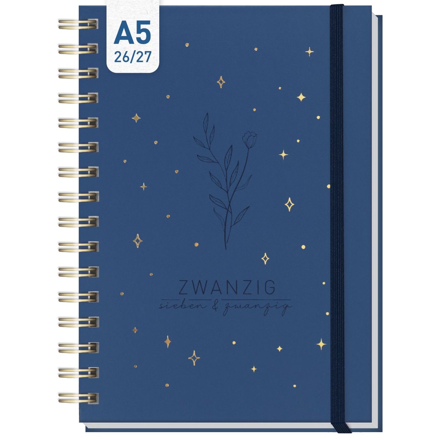 Lieblings-Timer 2026/2027 / 17 Monate / A5 / Night Flower / Häfft-Verlag